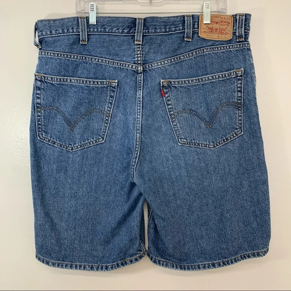 Levis 550 Relaxed Fit Denim Shorts Men‎ 40 Blue  100% Cotton Casual Workwear - Picture 2 of 8